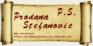 Prodana Stefanović vizit kartica